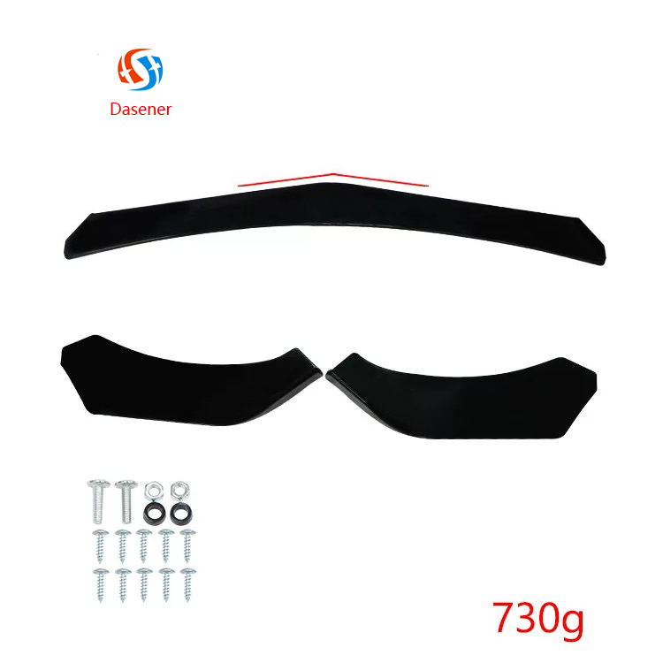 3-stages Type D Universal Front bumper Lip For All Cars 