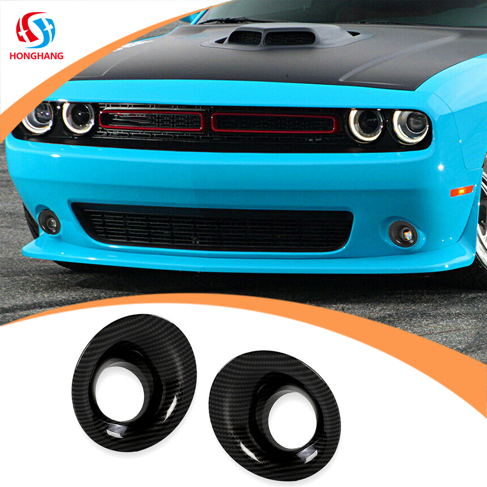 Auto Parts Fog Lamp Cover for Dodge Challenger Accessories 